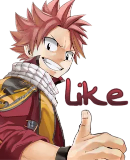 👍 678f8dad Like Anime, J'aime, Pouce levé, Manga, Autocollant, Dessin animé telegram sticker