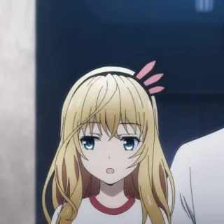 🙀 12afa50a anime, girl, blonde hair, cartoon, cute, animation whatsapp sticker