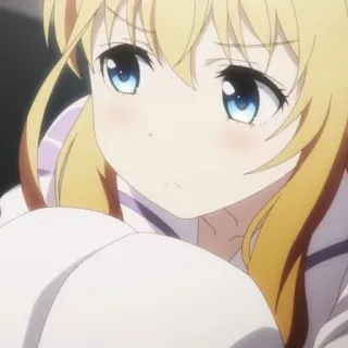 🙀 562e42ca anime, girl, blonde, blue eyes, cartoon whatsapp sticker