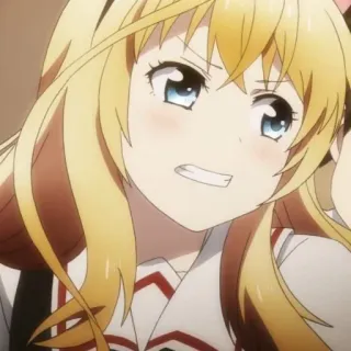 🙀 a720f951 anime, girl, blonde hair, cheerleader whatsapp sticker