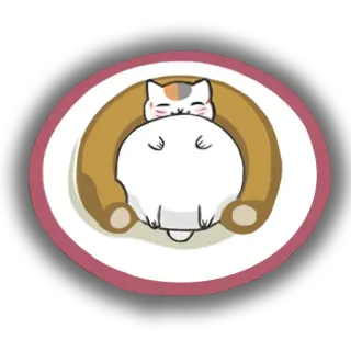 🐱 3807651f kot, słodki, kawaii, zwierzę, zwierzak, śpiący whatsapp sticker