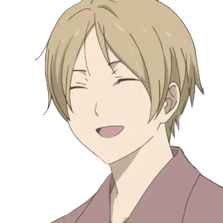 😊 c29fb7cd anime, chłopak, uśmiechnięty, postać, kreskówka, portret telegram sticker