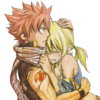 ❤️ 3c84a392 Natsu Dragneel Fairy Tail Anime, Manga, Fairy Tail, Natsu Dragneel, Lucy Heartfilia, Vriendschap, Troost telegram sticker