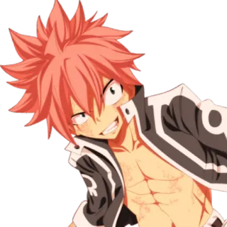 😼 51e54b47 Natsu Dragneel Fairy Tail Anime, Manga, Natsu Dragneel, Fairy Tail, Personage, Vuur, Tovenaar telegram sticker