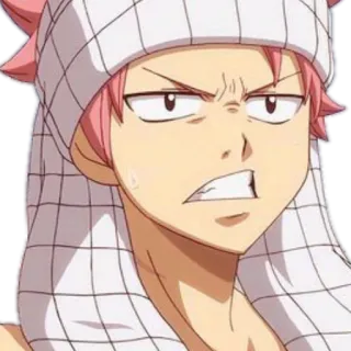 😑 88755138 Natsu Dragneel Fairy Tail Anime, Manga, Fairy Tail, Natsu Dragneel, Personage, Boos telegram sticker