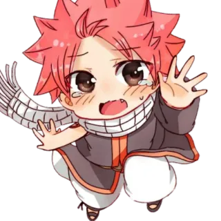 😞 a708f963 Natsu Dragneel Fairy Tail Anime, Manga, Fairy Tail, Natsu Dragneel, Leuk, Kawaii, Chibi telegram sticker