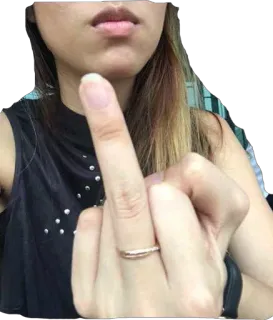 😡 5319619c 中指, 侮辱的なジェスチャー, 失礼, 侮辱, Fワード (F wādo) telegram sticker