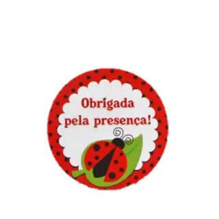 🐞 ef98181d Obrigada pela presença! coccinelle, merci, fête, invitation, mignon, présence, événement whatsapp sticker