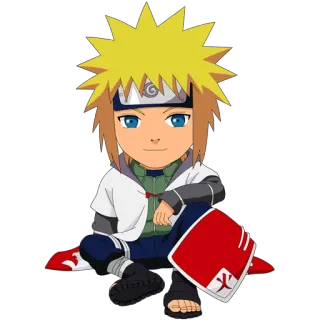 ☺️ 07a74896 Minato Namikaze Naruto anime, chibi, naruto, minato namikaze, character, cute telegram sticker