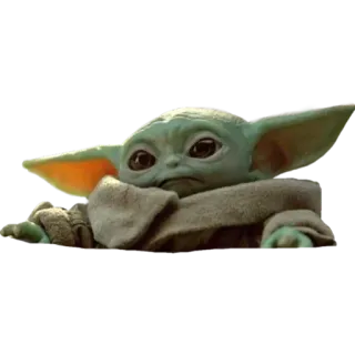 😐 bde8bca4 Baby Yoda The Mandalorian Baby Yoda, Grogu, The Mandalorian, Star Wars, Mono, Serie de TV, Disney telegram sticker