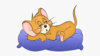 😴 0eaaae85 Jerry Tom and Jerry Dibujo animado, Ratón, Durmiendo, Lindo, Jerry Mouse telegram sticker