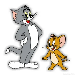 😁 33ef8c03 Tom and Jerry dibujos animados, gato, ratón, Tom, Jerry, animación telegram sticker
