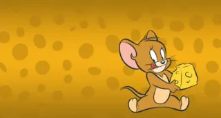 😋 5eaa4527 Jerry Tom and Jerry dibujos animados, ratón, queso, animación telegram sticker