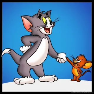 👍 7443c68e Tom and Jerry dibujos animados, gato, ratón, amistad, Tom y Jerry telegram sticker