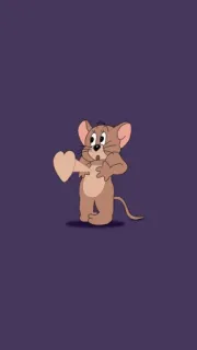 ❤️ b7025aa2 Jerry Tom and Jerry Dibujos animados, Ratón, Jerry, Tom y Jerry, Corazón telegram sticker