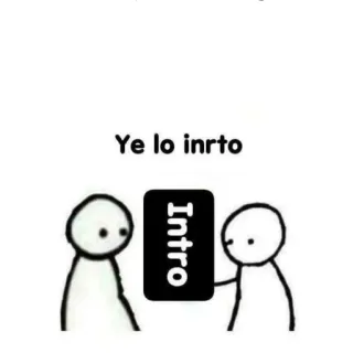 👍 954a6a96 Ye lo inrto omino stilizzato, offerta, intro, semplice, cartone animato telegram sticker