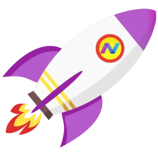 🚀 b733ac38 로켓, 우주선, 발사, 비행, 보라색, 스티커 telegram sticker