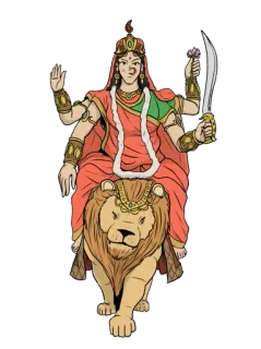🕉️ 5a0b650b Durga Durga, Déesse hindoue, Lion, Épée, Divinité, Hindouisme, Déesse indienne whatsapp sticker