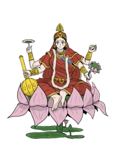 🕉️ 5a6897d6 Lakshmi Déesse hindoue, Lakshmi, Mythologie indienne, Divinité, Déesse de la richesse, Prospérité whatsapp sticker