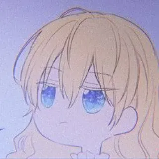 🌨️ c397bd5d anime, cartone animato, ragazza, capelli biondi, carina, illustrazione telegram sticker