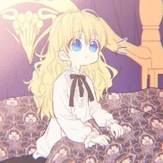 🌨️ f21ffa4f anime, bambina, ragazza, bionda, carina, illustrazione telegram sticker