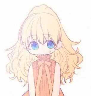 🌨️ f2b2acbc cartone animato, ragazza, chibi, illustrazione, carino, anime, disegno telegram sticker