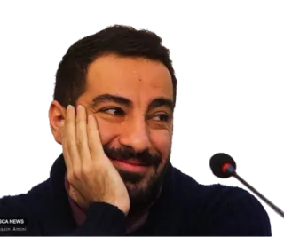 😊 81019433 Hossein Amini person, smiling, author, screenwriter telegram sticker