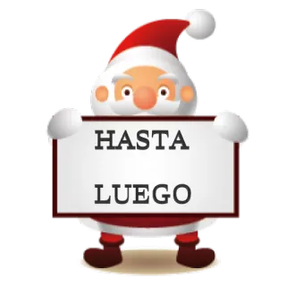 👋 33b1942d Santa Claus HASTA LUEGO サンタクロース, 別れ, クリスマス, ホリデー, スペイン語 telegram sticker