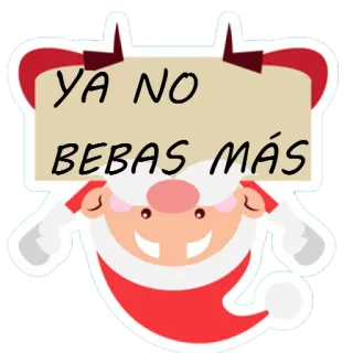 🙃 e4c96922 YA NO
BEBAS MÁS アルコール, 飲酒, スペイン語, クリスマス, サンタクロース telegram sticker