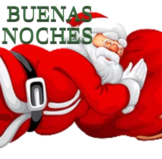 😴 f77b27d2 Santa Claus BUENAS NOCHES サンタクロース, クリスマス, おやすみ, 睡眠, おやすみなさい telegram sticker