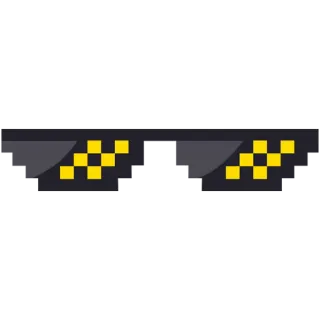 🕶 b9ab70f8 Pixel Sonnenbrille, Deal with it, Sonnenbrille, Pixelkunst telegram sticker