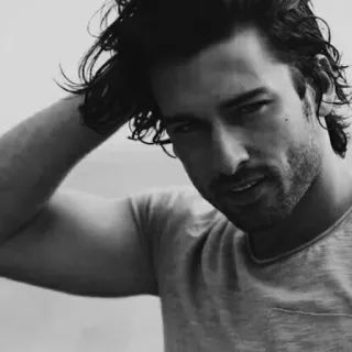 ✖️ 0108d85b ผู้ชาย, เพศชาย, นายแบบ, ผม, ภาพเหมือน, ขาวดำ, คน whatsapp sticker