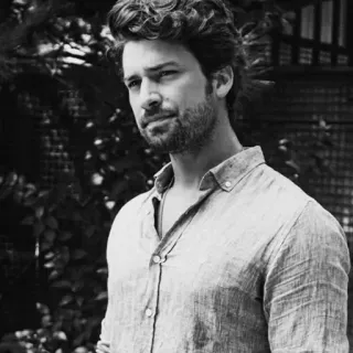 ✖️ 5117a096 ผู้ชาย, ภาพเหมือน, นักแสดง, ชาย, คน, ขาวดำ whatsapp sticker