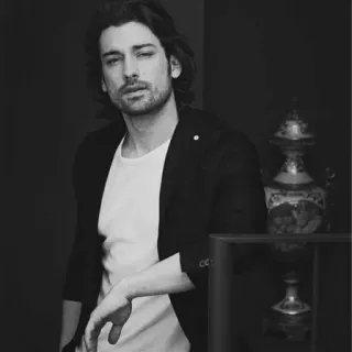 ✖️ 6fcf5391 ผู้ชาย, ภาพเหมือน, นักแสดง, ขาวดำ, ผู้ใหญ่ whatsapp sticker