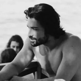 ✖️ ba82f2d6 ผู้ชาย, ถอดเสื้อ, ชายหาด, เพศชาย, น้ำ whatsapp sticker