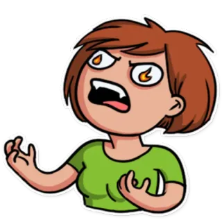 😡 694e5526 злой, мультфильм, женщина, ярость, рога, зубы telegram sticker