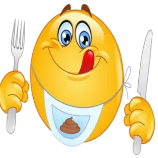 💩 c3251236 이모지, 음식, 먹기, 칼, 포크, 똥 telegram sticker