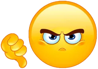 👎 e3a38b8e 이모지, 싫어요, 비호감, 부정적, 표정, 반응 telegram sticker