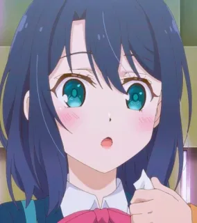 💉 c1dc6d7a anime, girl, cute, blue hair, cartoon telegram sticker