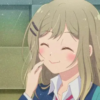 💉 caf1afcf anime, girl, smile, cute, schoolgirl telegram sticker