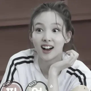 🐰 05ab9ac2 끼어 Frau, Koreanisch, Ausdruck, Schockiert, Verwirrt, Porträt whatsapp sticker