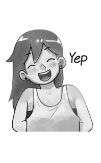 👍 2d3cf1b7 Yep ใช่, ยืนยัน, มีความสุข, ผู้หญิง, ยิ้ม, เด็กผู้หญิง telegram sticker