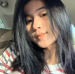 🌸 15cc0654 portrait, fille, ado, jeune femme, cheveux, selfie telegram sticker