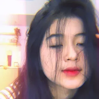 🌸 f7cc490e femme, portrait, asiatique, fille, ado, visage telegram sticker