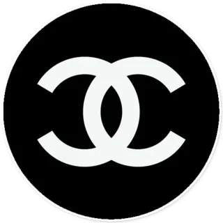 🌟 dd7b2195 Logo Chanel, Lujo, Moda, Marca, Doble C, Blanco y negro telegram sticker