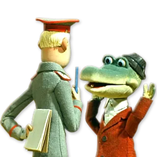 👮 64501a85 Dessin animé, Crocodile, Amitié, Rétro, Vintage, Personnages whatsapp sticker