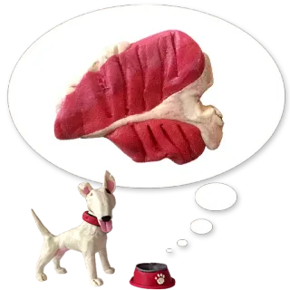 🐂 732953ae 犬, 肉, ボウル, ペット, 食べ物, 動物, 夢 telegram sticker