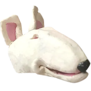 🙂 a645f54e 犬, ブルテリア, ペット, 動物, ポートレート telegram sticker