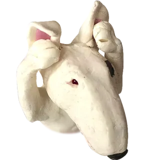 🙉 ce8942cb 犬, 動物, 彫刻, ボルゾイ, 白, ポートレート telegram sticker