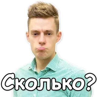🐵 b0373686 Сколько? 質問, ロシア語, ステッカー, 顔 telegram sticker